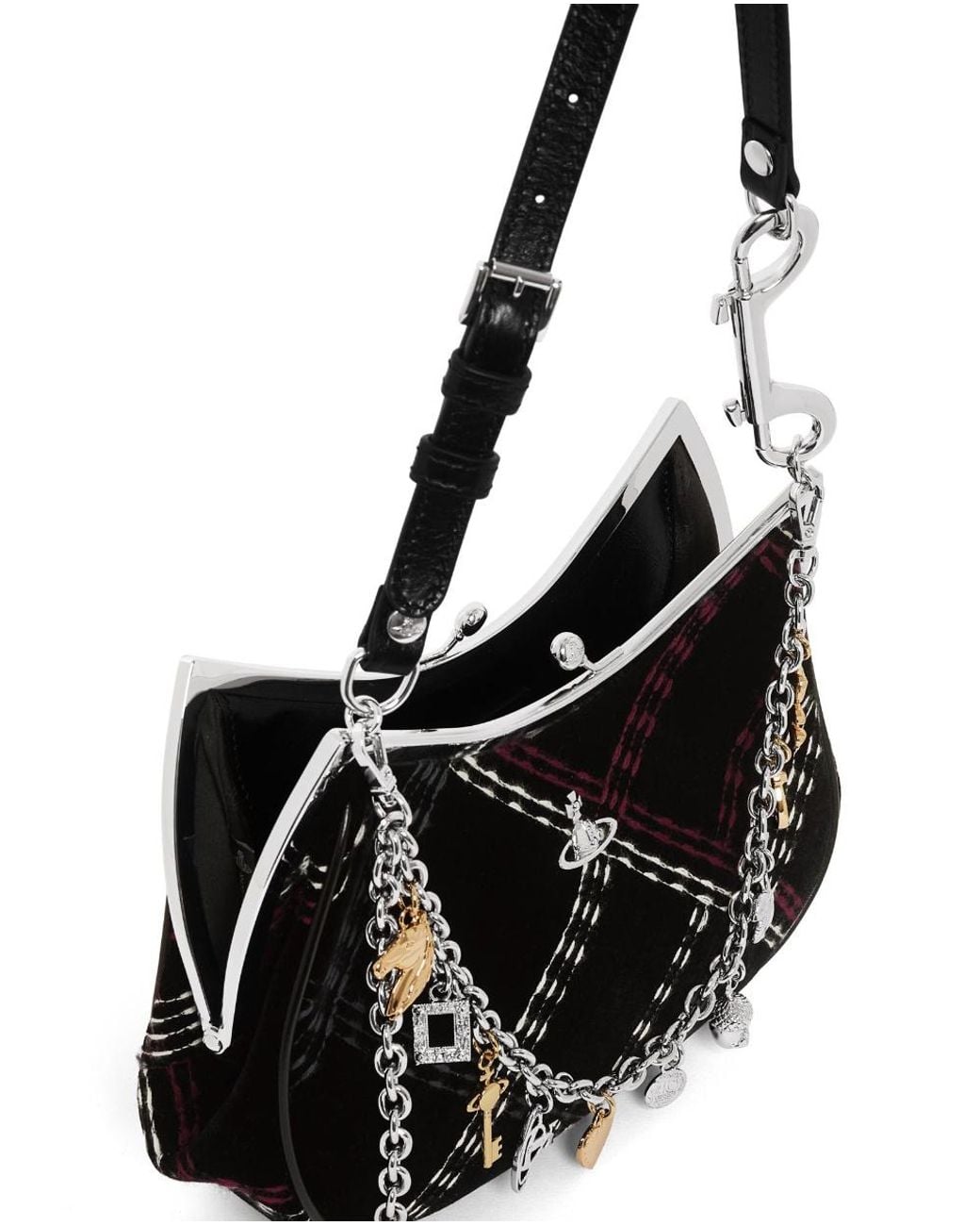 Vivienne Westwood Black Charm Frame Crossbody