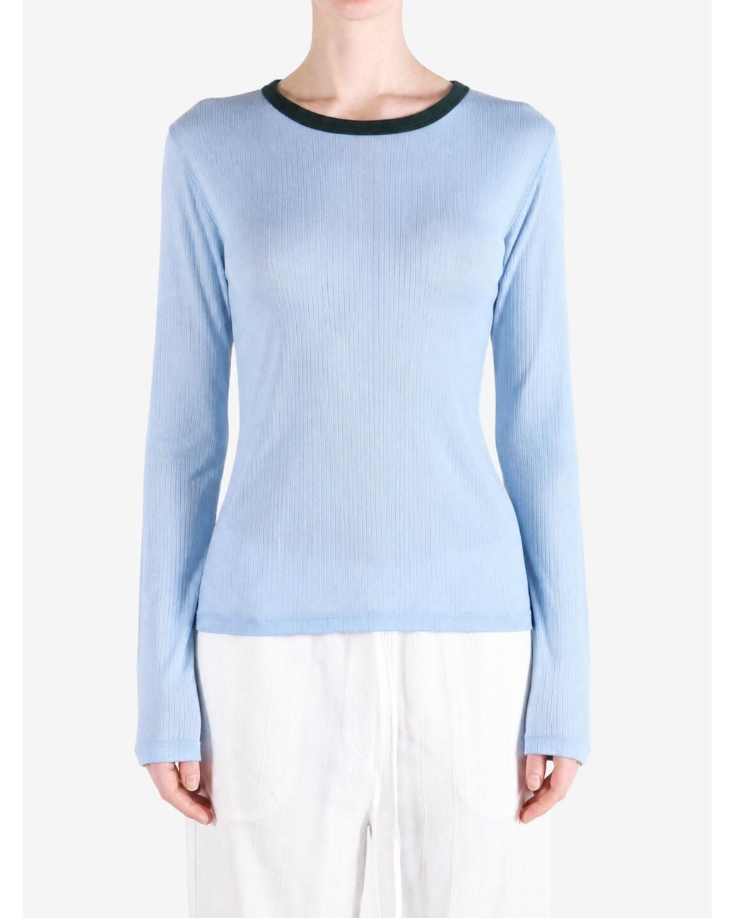 Baserange Blue Racer Ribbed Long-Sleeve T-Shirt