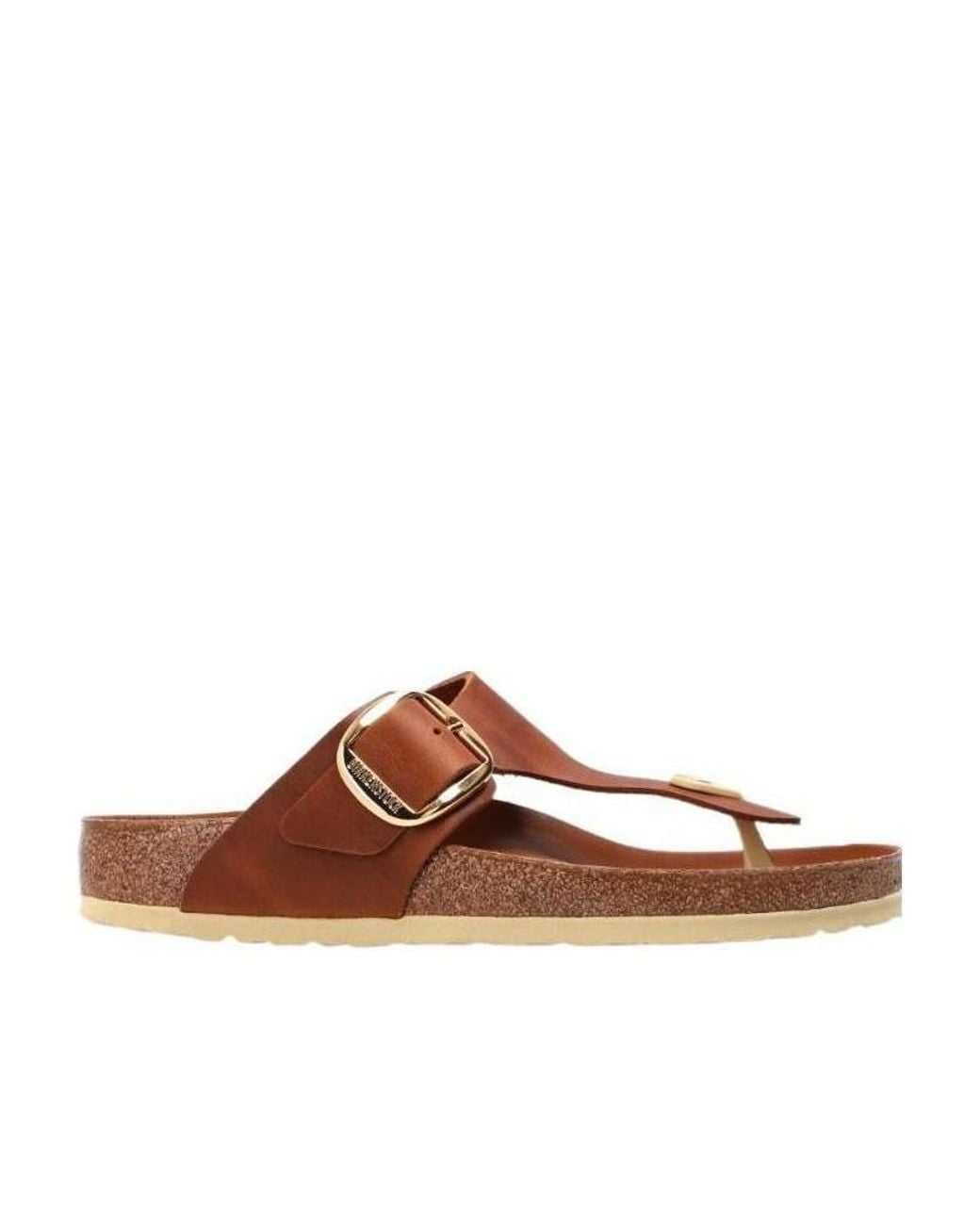 Birkenstock Brown Thong Strap Open-Toe Sandals