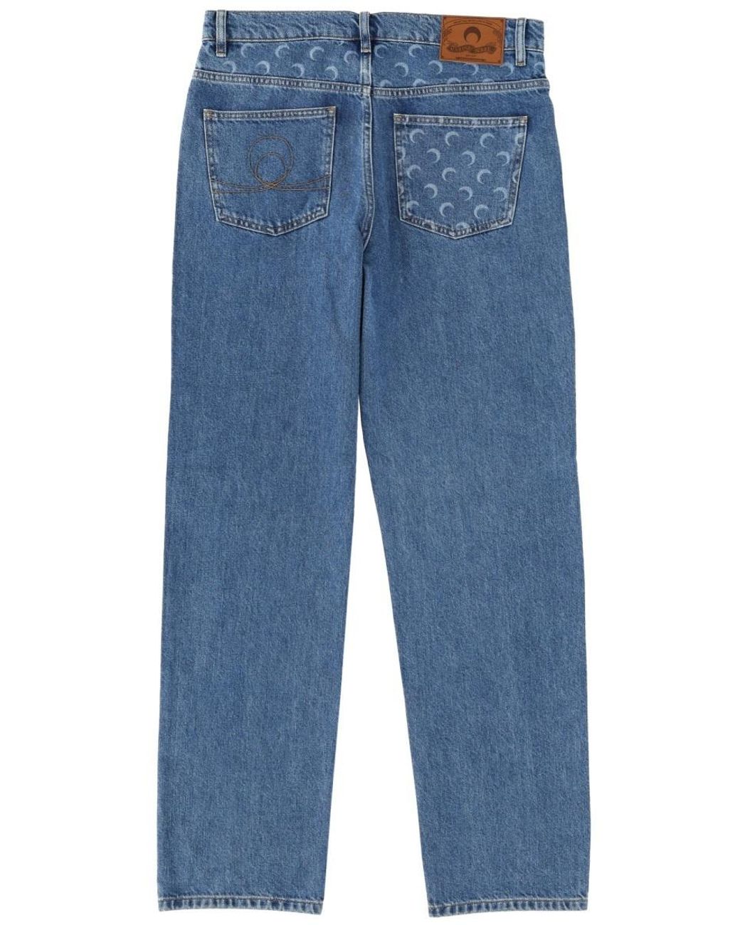 MARINE SERRE Blue Jeans for men