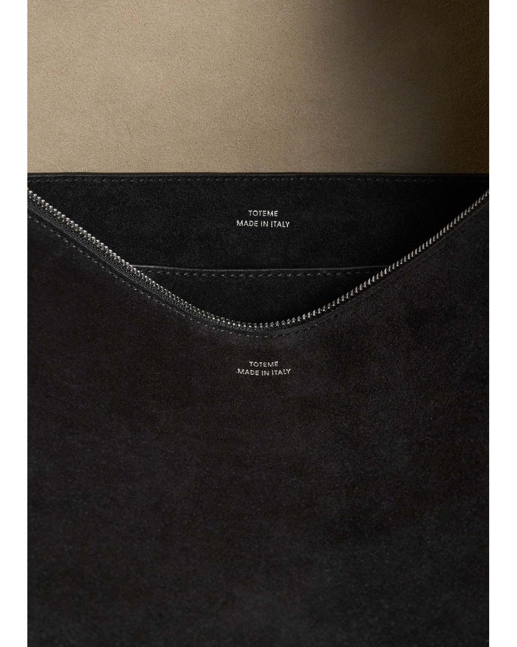 Totême Black Zipper Shoulder Bag