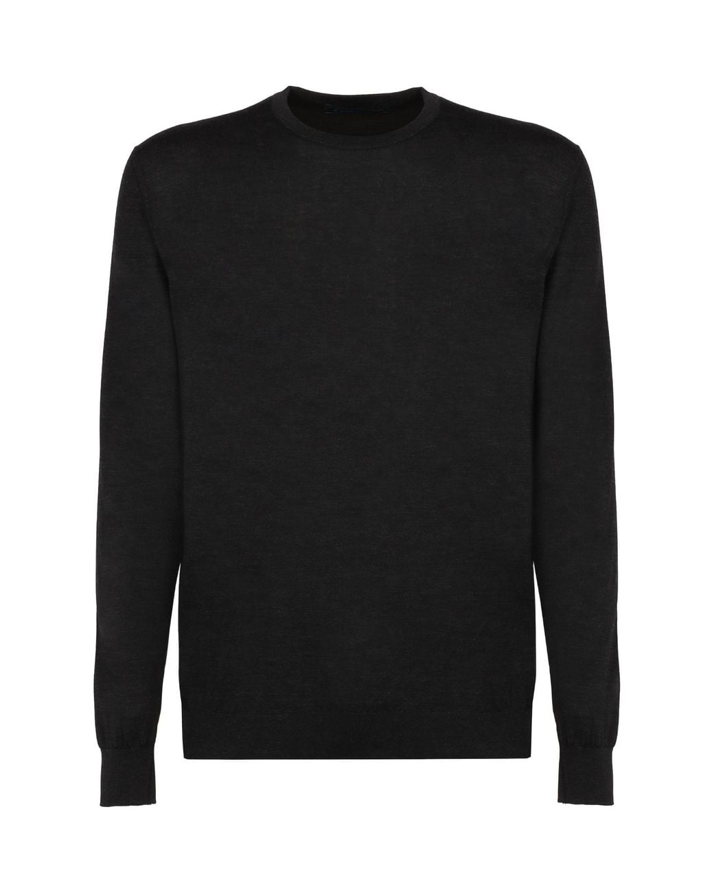 Kiton Black Crew Neck Pullover for men