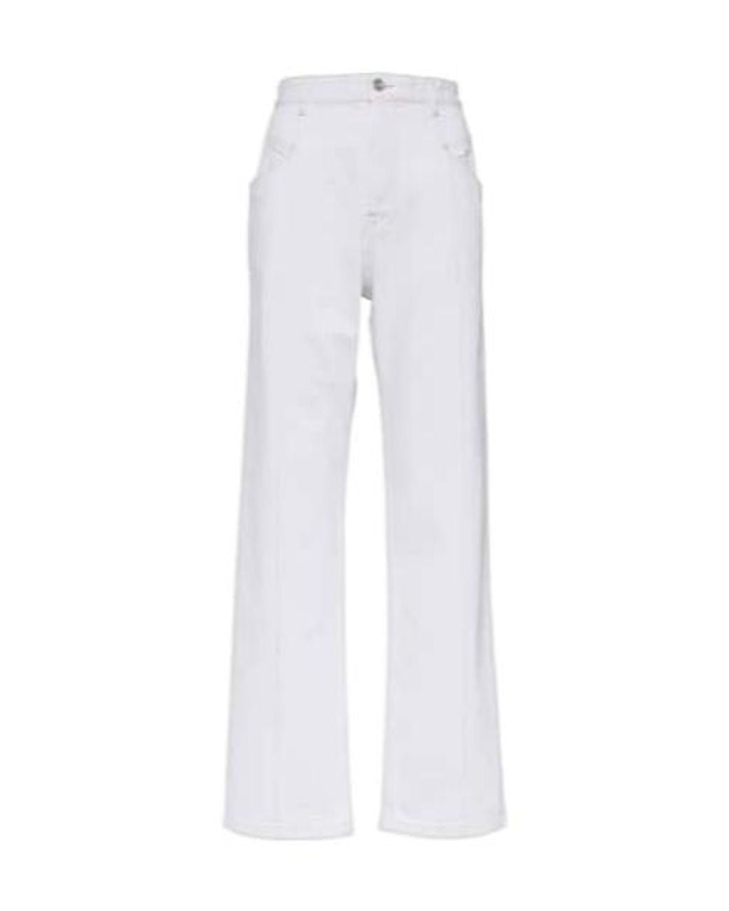 Isabel Marant White High-Rise Boyfriend Jeans