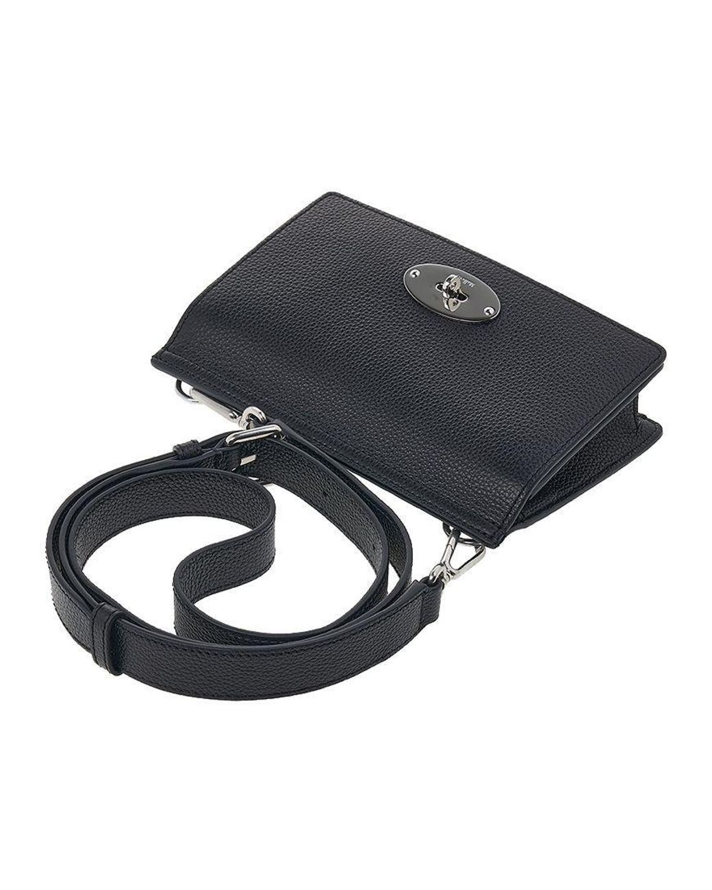 Mulberry Black Small Anthony Leather Messenger Bag for men