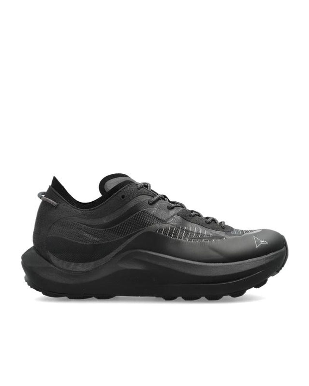 Roa Black Lace-Up Casual Sneakers for men