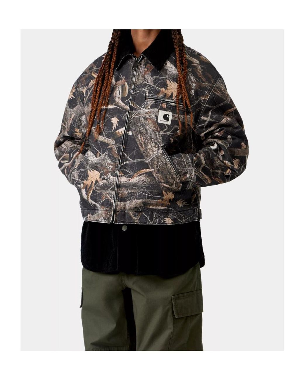 Carhartt Blue Og Detroit Patterned Jacket
