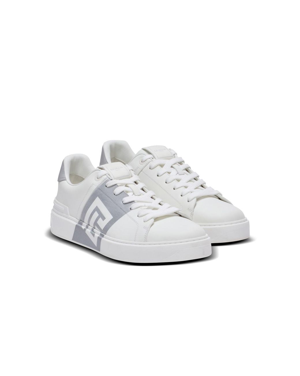 Balmain White B-Court Trainers for men
