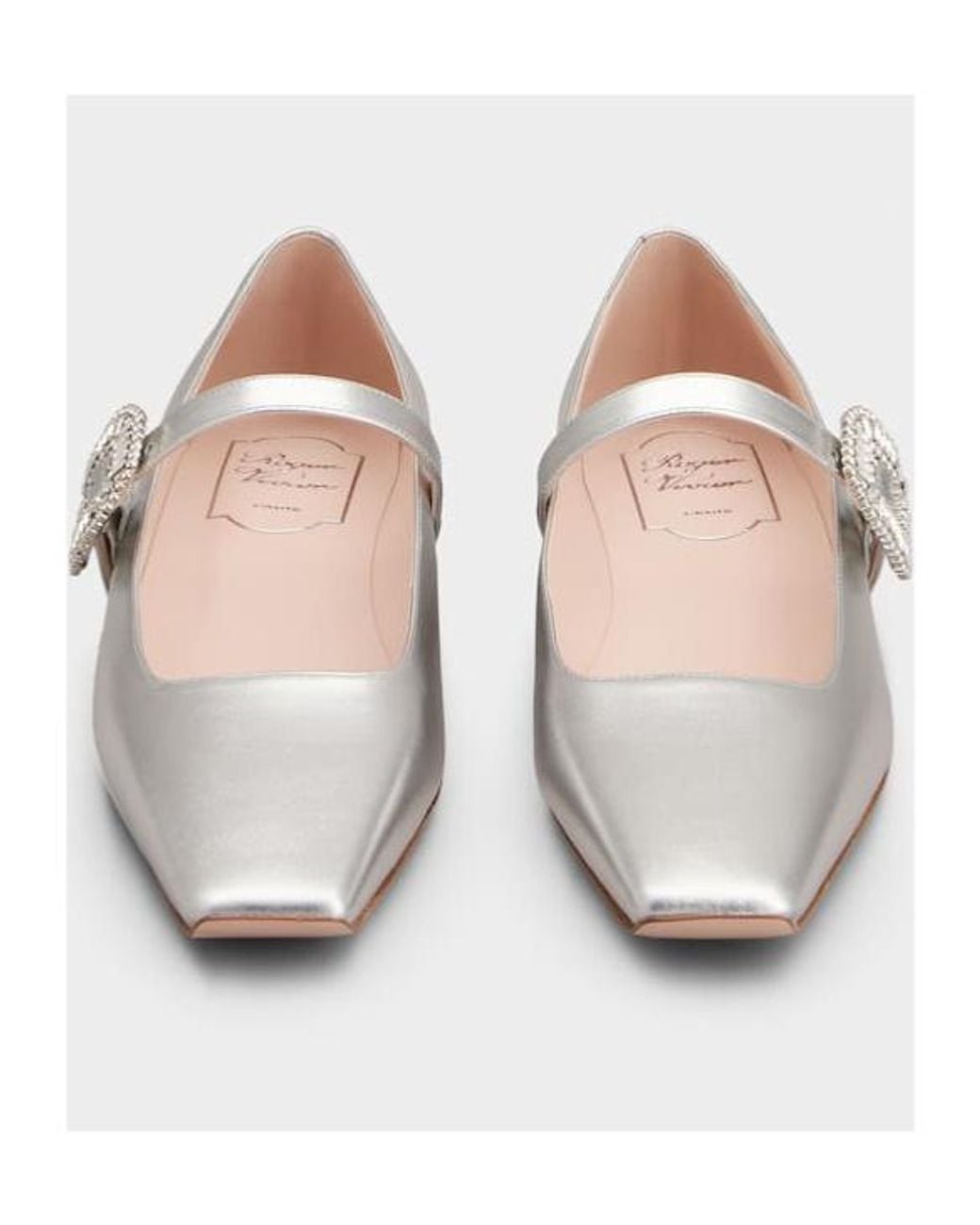 Roger Vivier White Belle Vivier Mary Jane Shoes