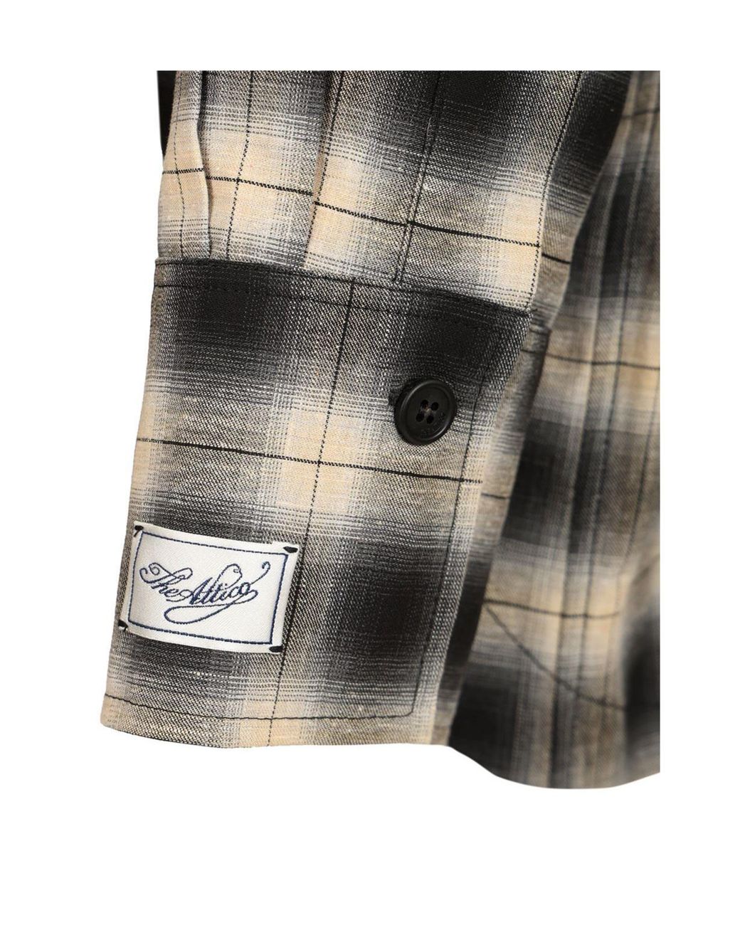 The Attico Gray The Check Oversized Shirt