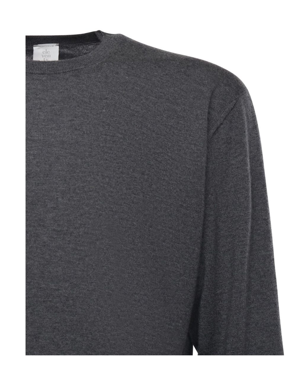 Eleventy Gray Crew Neck Knitwear for men