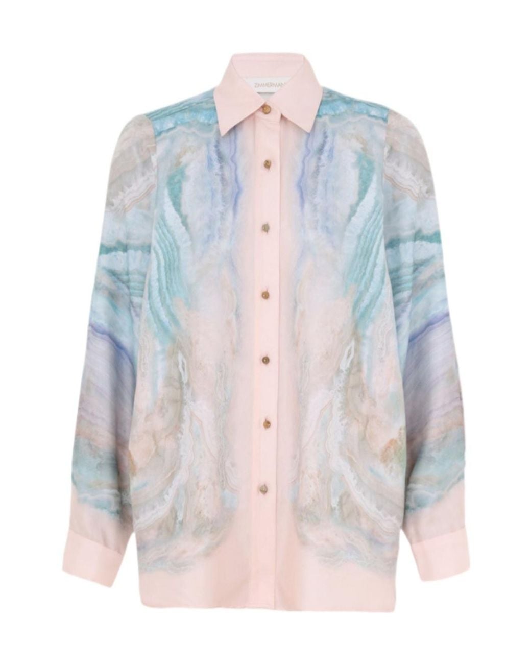 Zimmermann Blue Illuminate Relaxed Shirt