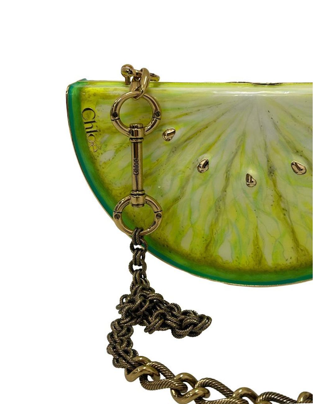 Chloé Green Chloé Tropicus Lime Slice Shoulder Bag