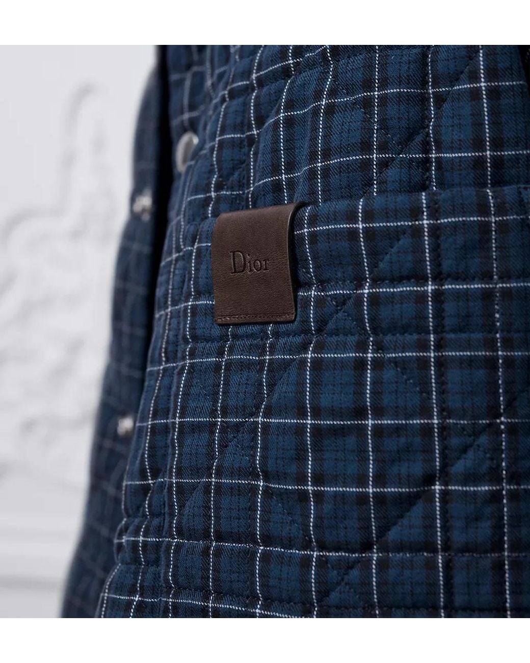 Dior Blue Long-Sleeve Casual Jacket for men