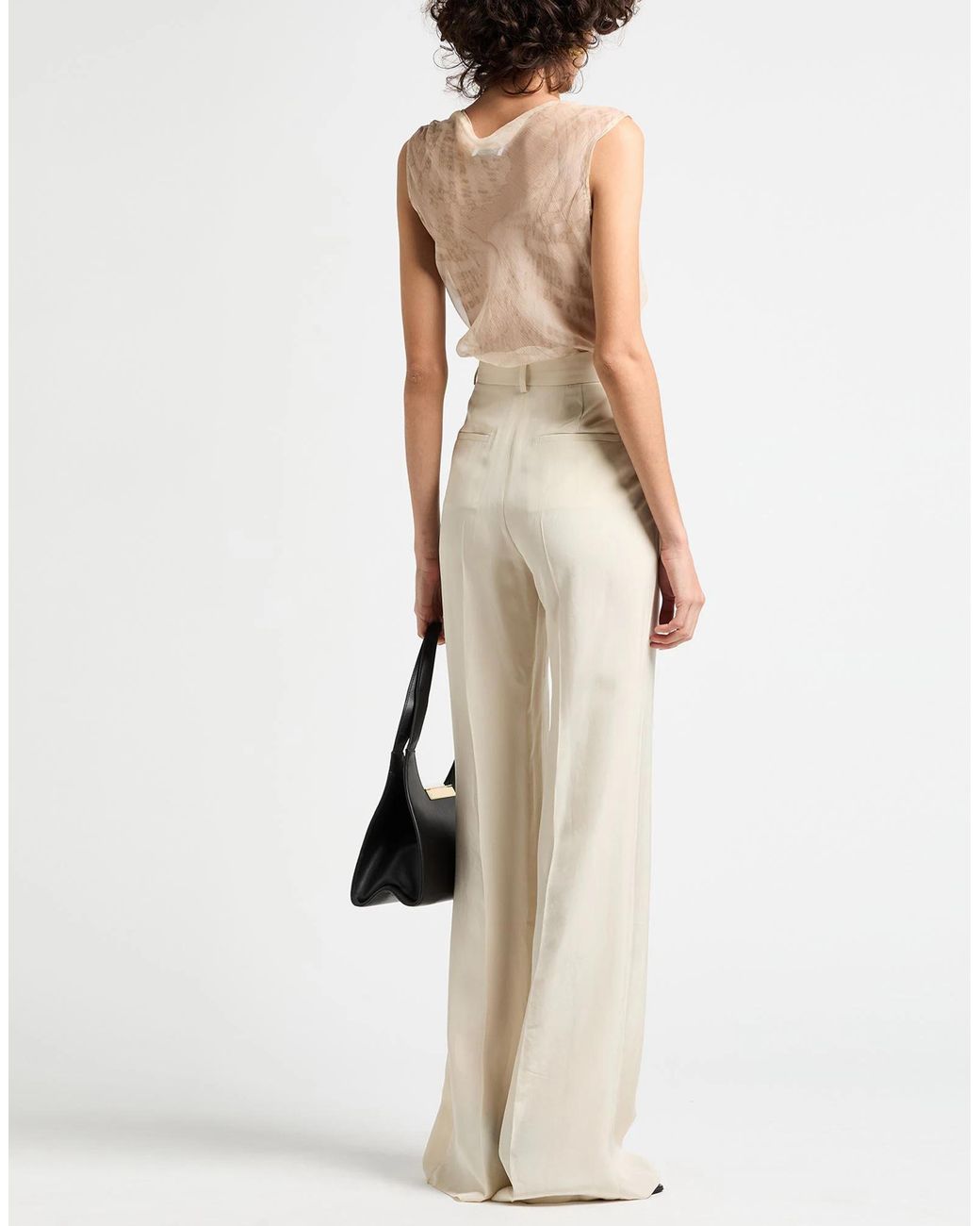 Sportmax Natural Minimalist Straight-Leg Trousers