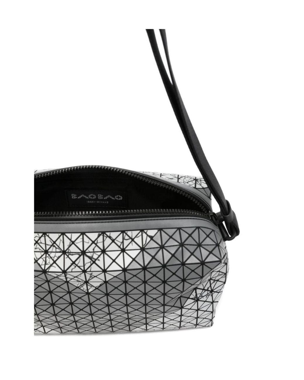 Issey Miyake White Geometric-Patterned Shoulder Bag for men
