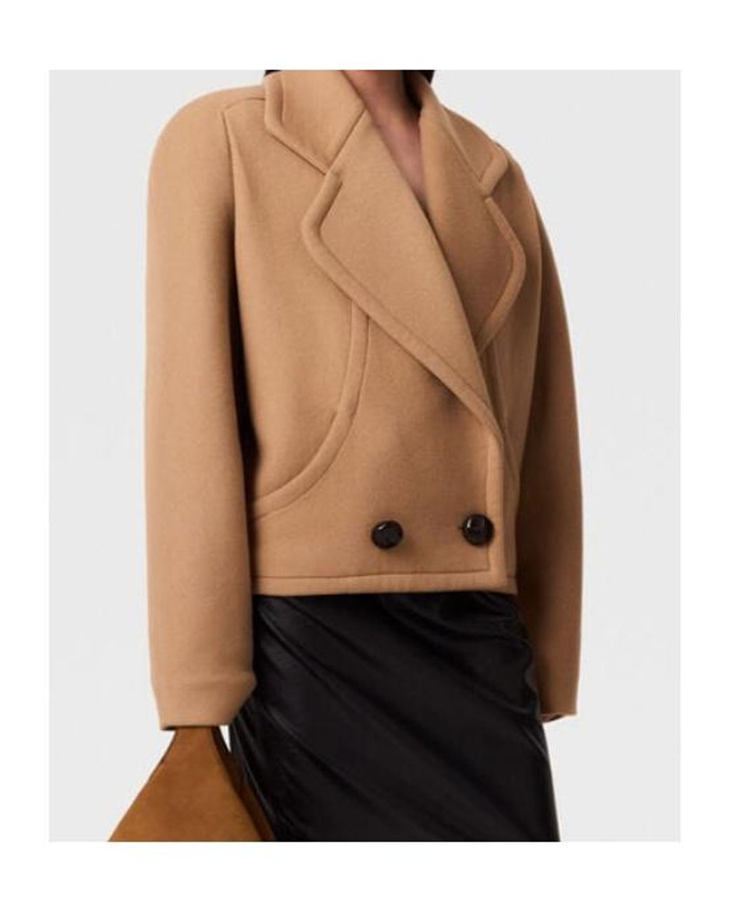 Stella McCartney Brown Boxy Double-Breasted Coat