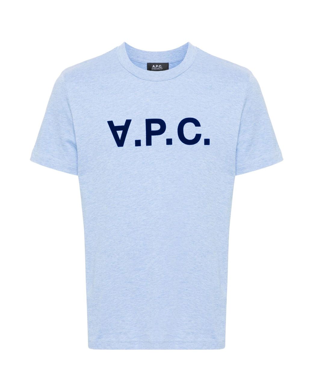 A.P.C. Blue Logo Printed Crewneck T-Shirt