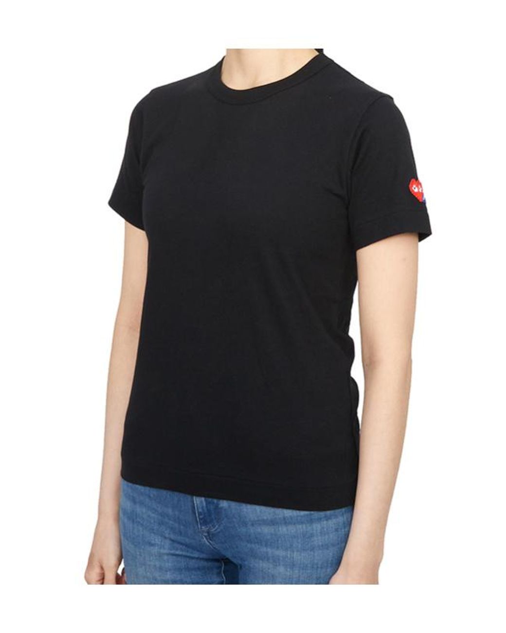 COMME DES GARÇONS PLAY Black X Invader Pixelated-Heart T-Shirt