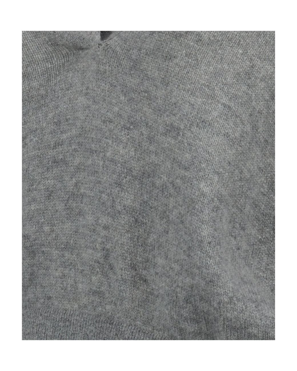 Khaite Gray Jo Short Sleeved Polo Top