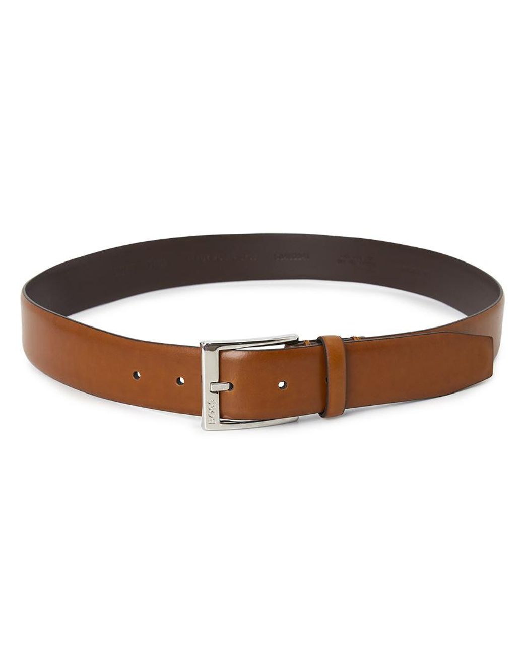Boss Brown Logo Belt for men