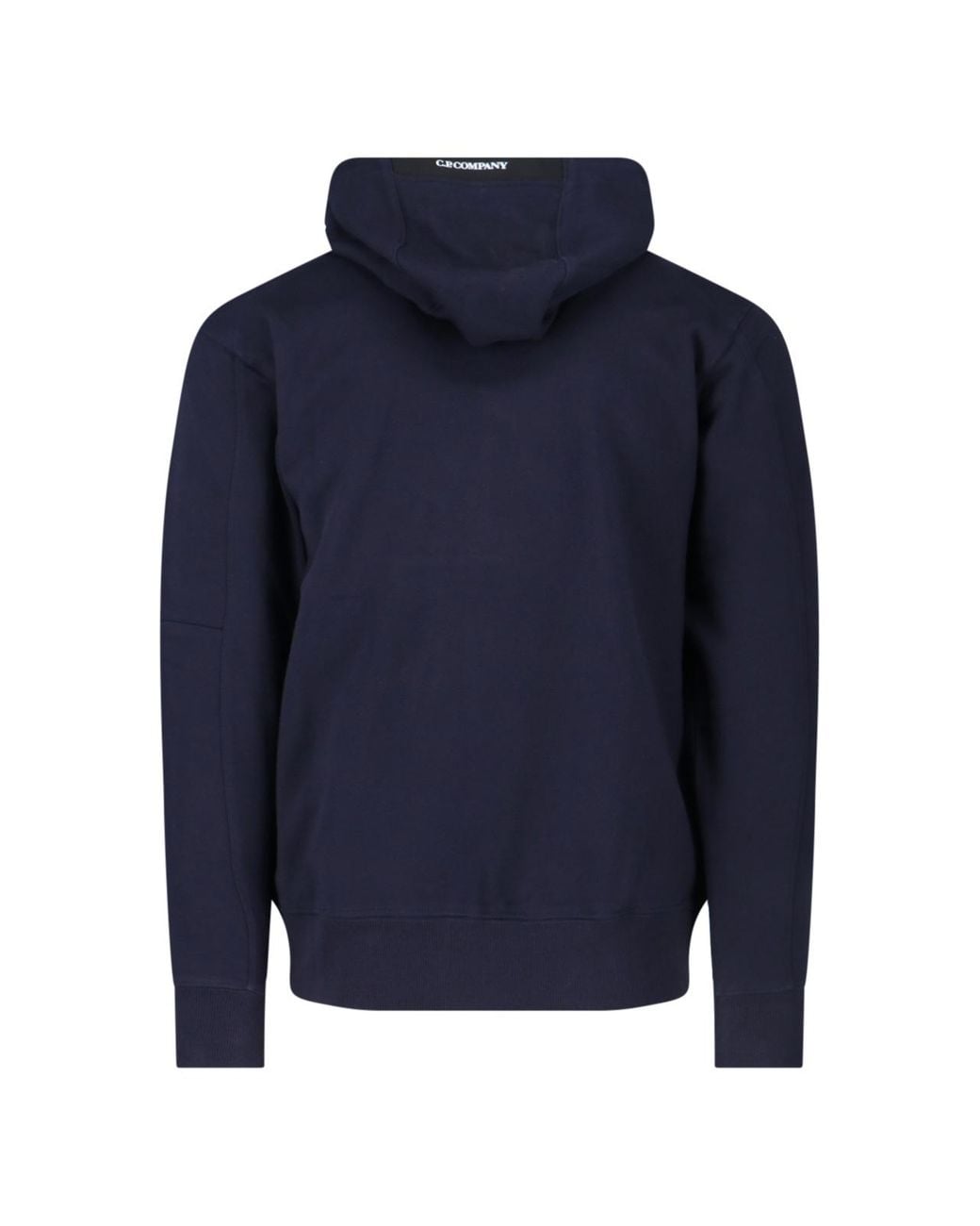 C P Company Blue Logo Hooded Sweatshirt for men