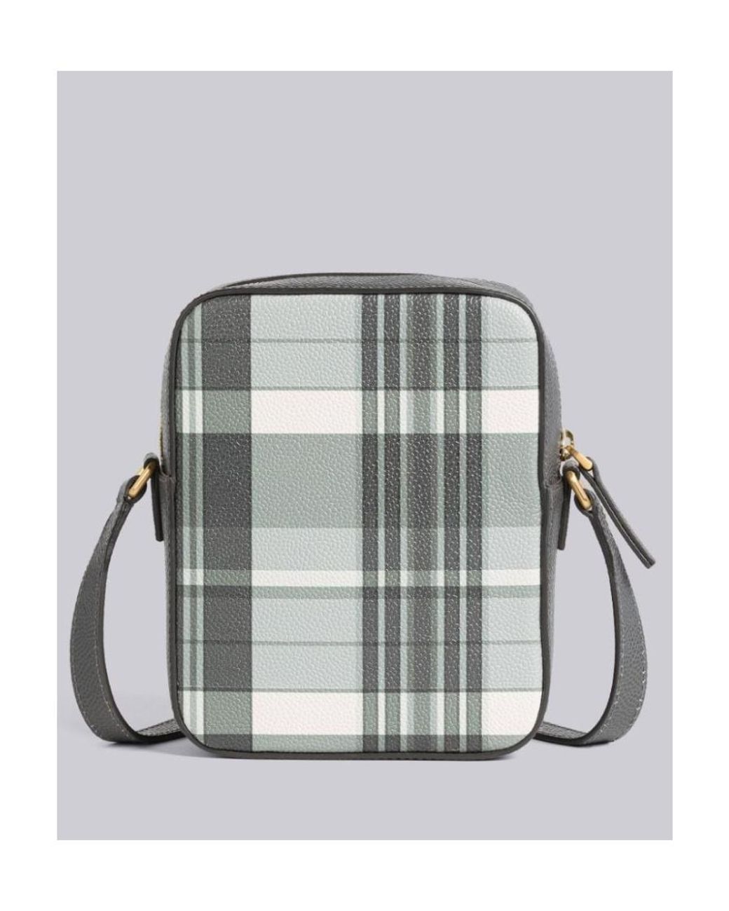 Thom Browne Multicolor Checkered Zipped Messenger Bag for men