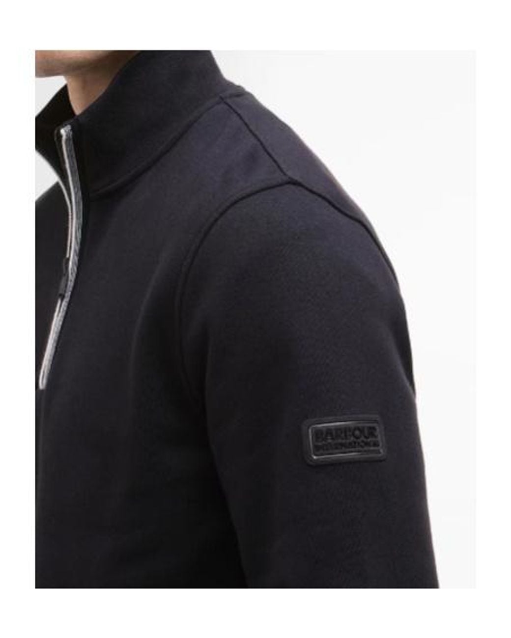 Barbour Blue Long-Sleeved Half-Zip Sweatshirt for men