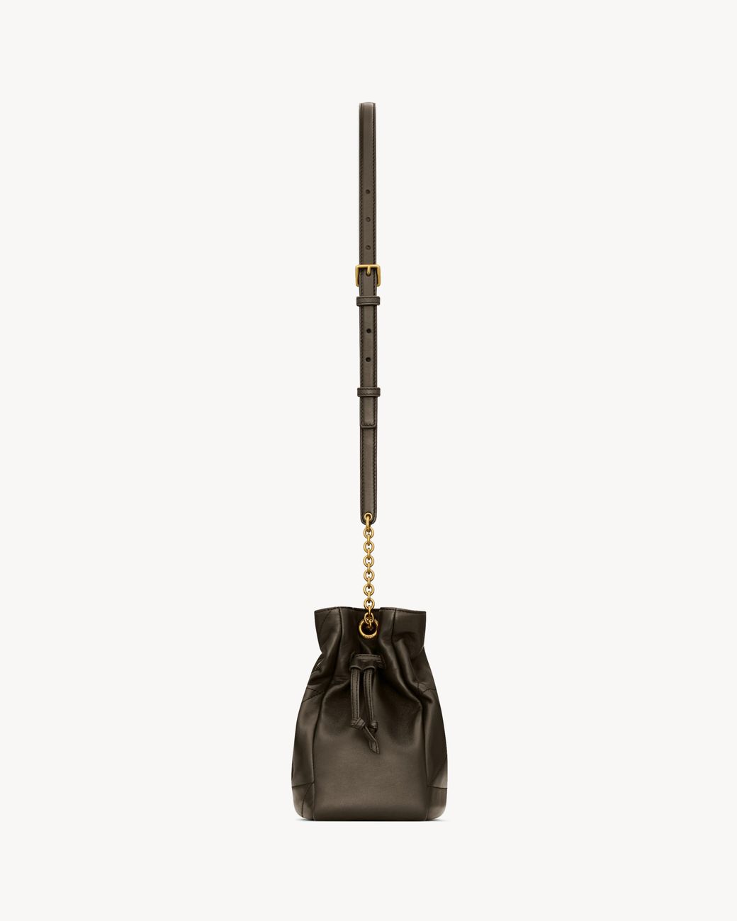 Saint Laurent White Jamie Logo Plaque Shoulder Bag