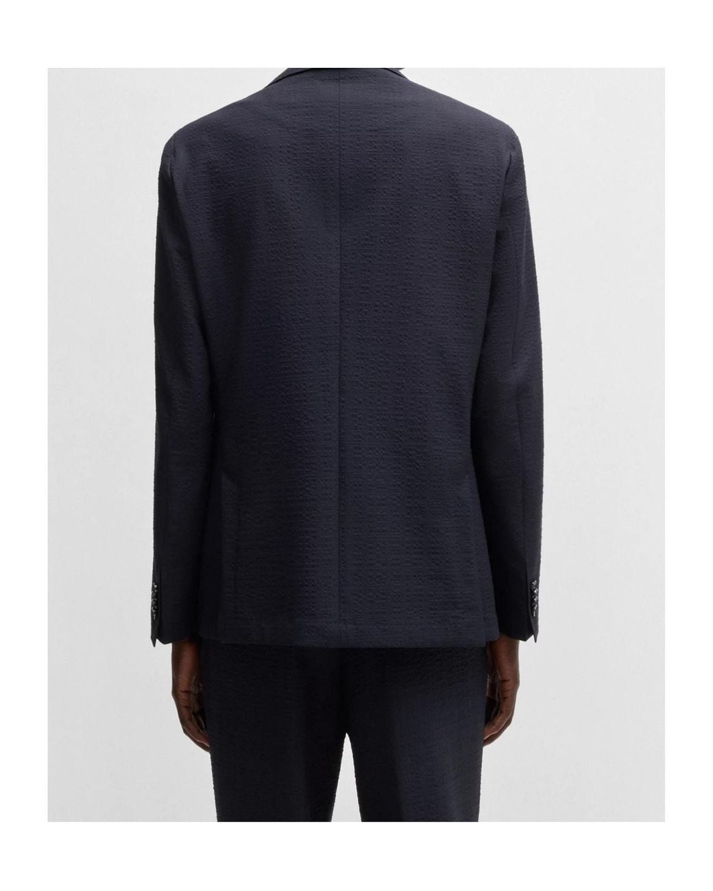 Boss Blue Boss Stretch Seersucker Slim Fit Blazer for men