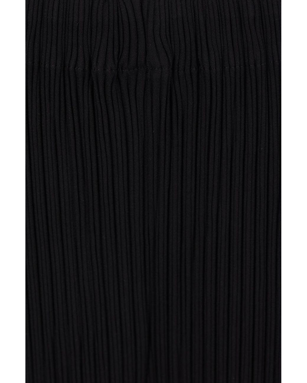 Issey Miyake Black Hatching Pleated Trousers