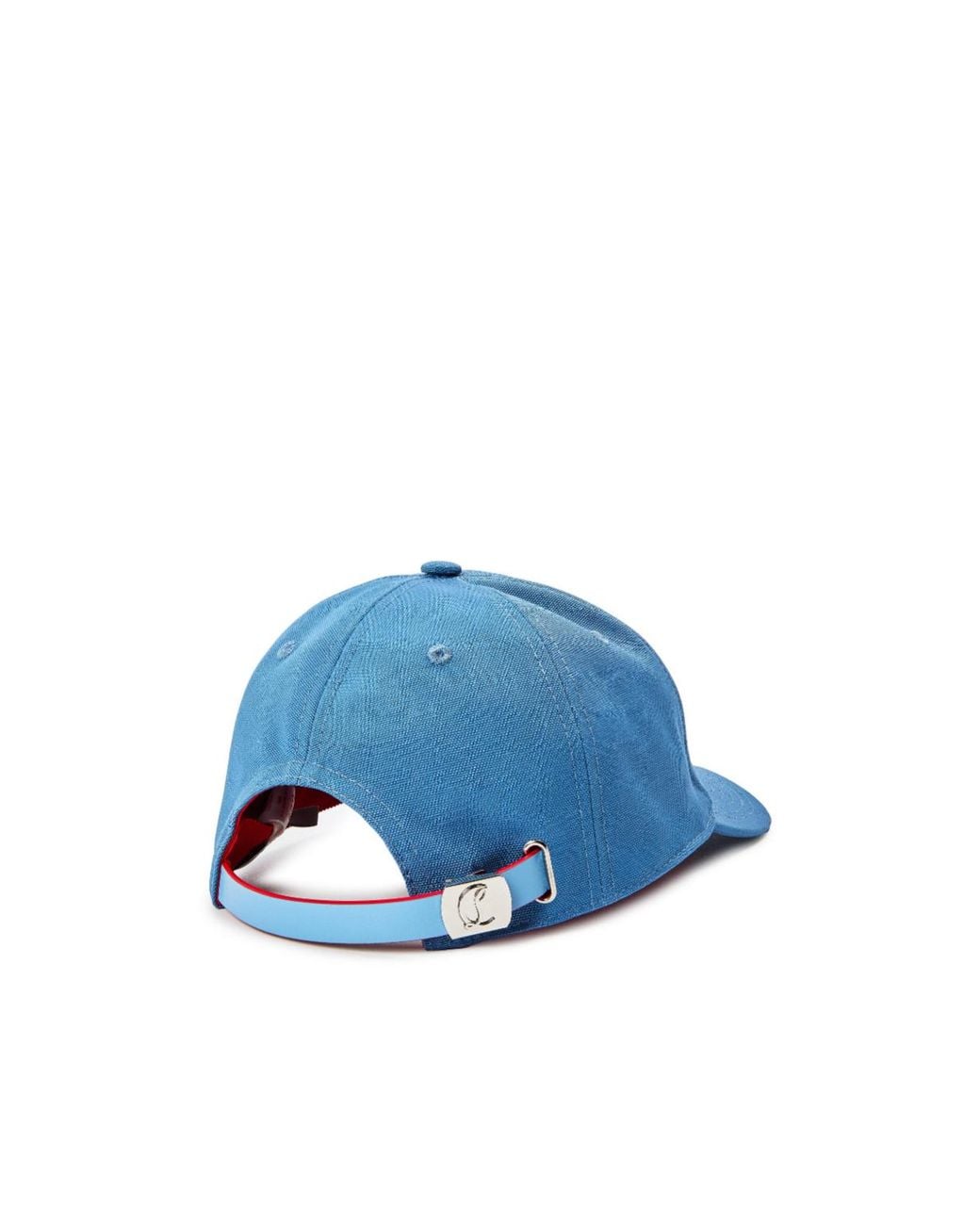 Christian Louboutin Blue Solid Color Baseball Cap for men