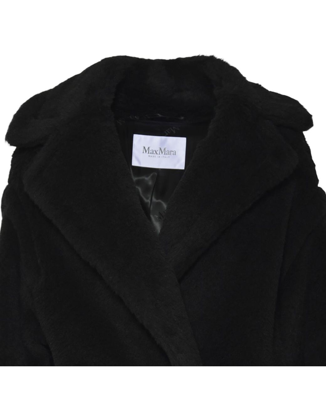 Max Mara Black Tedgirl Button-Up Long Coat