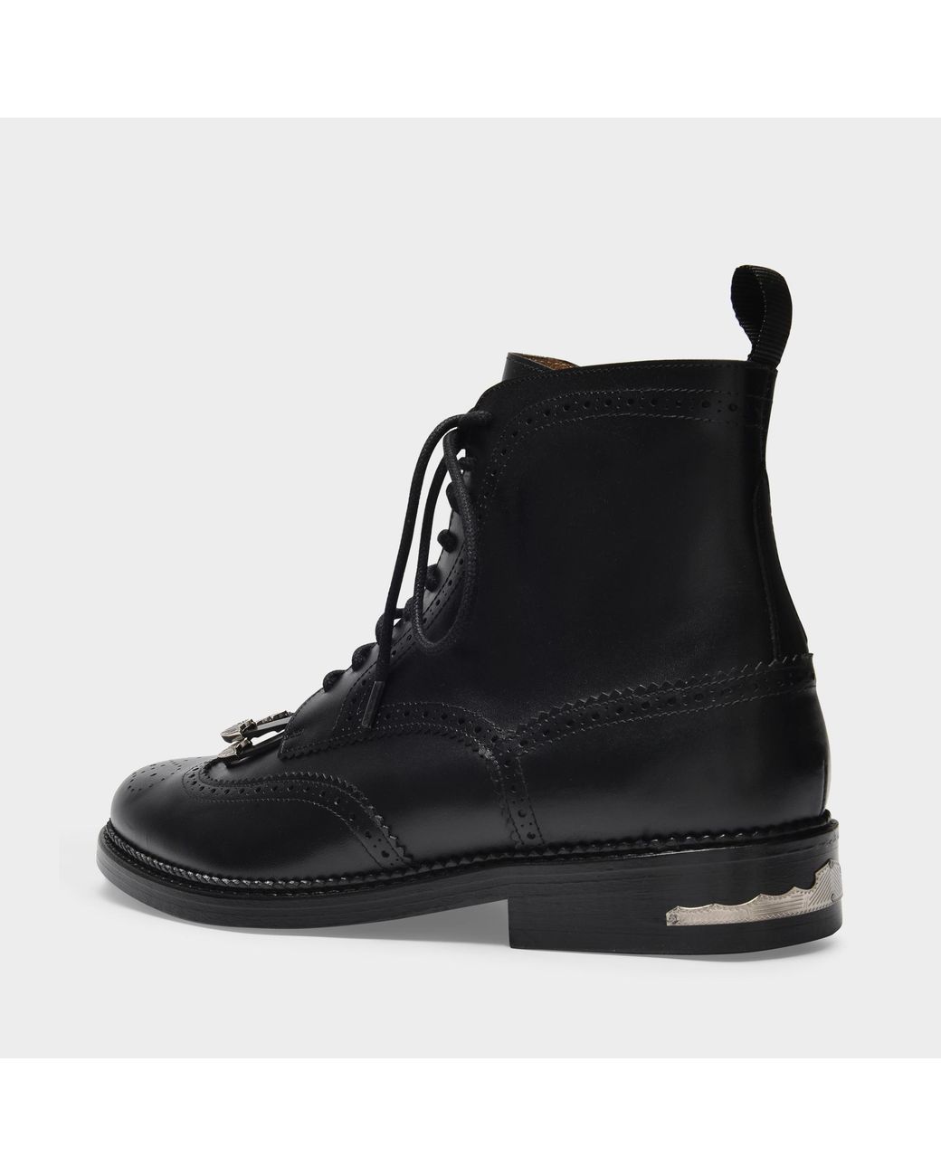 Toga Virilis Black Detail Lace Up Boots for men