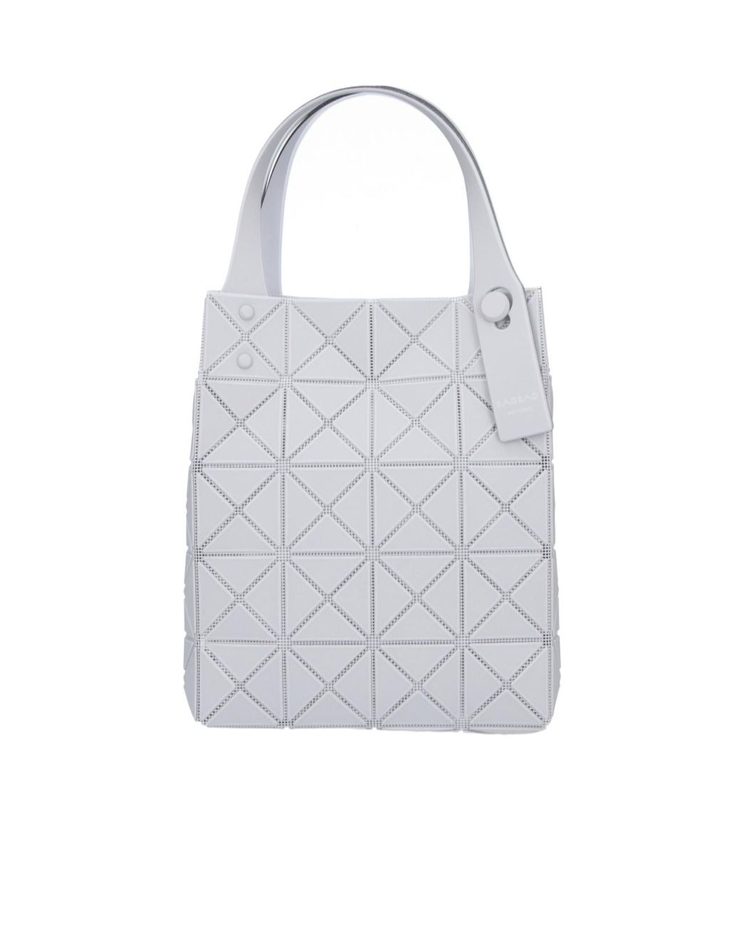 Issey Miyake White Prism Plus Geometric Tote Bag