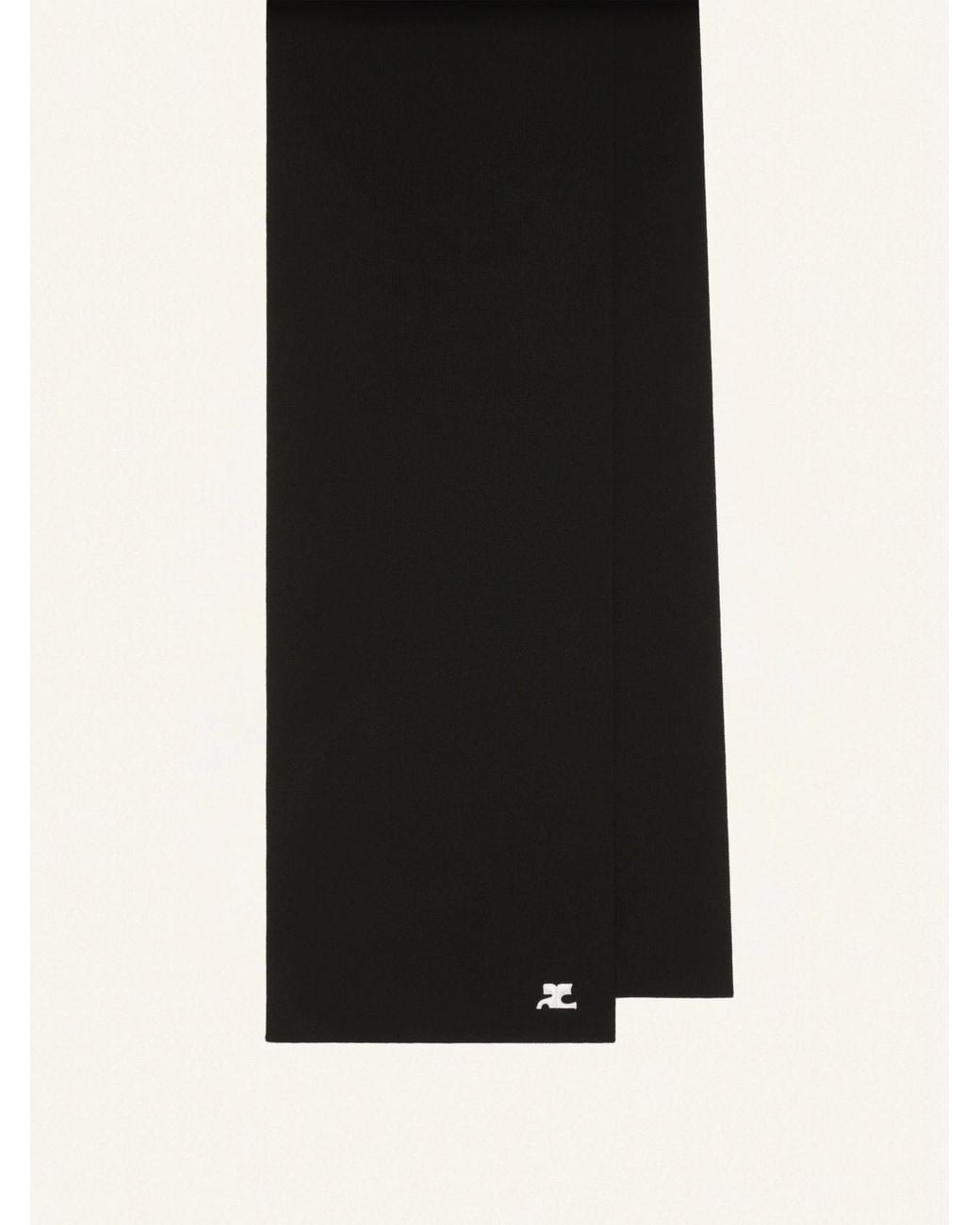 Courreges Black Ac Milano Knit Scarf