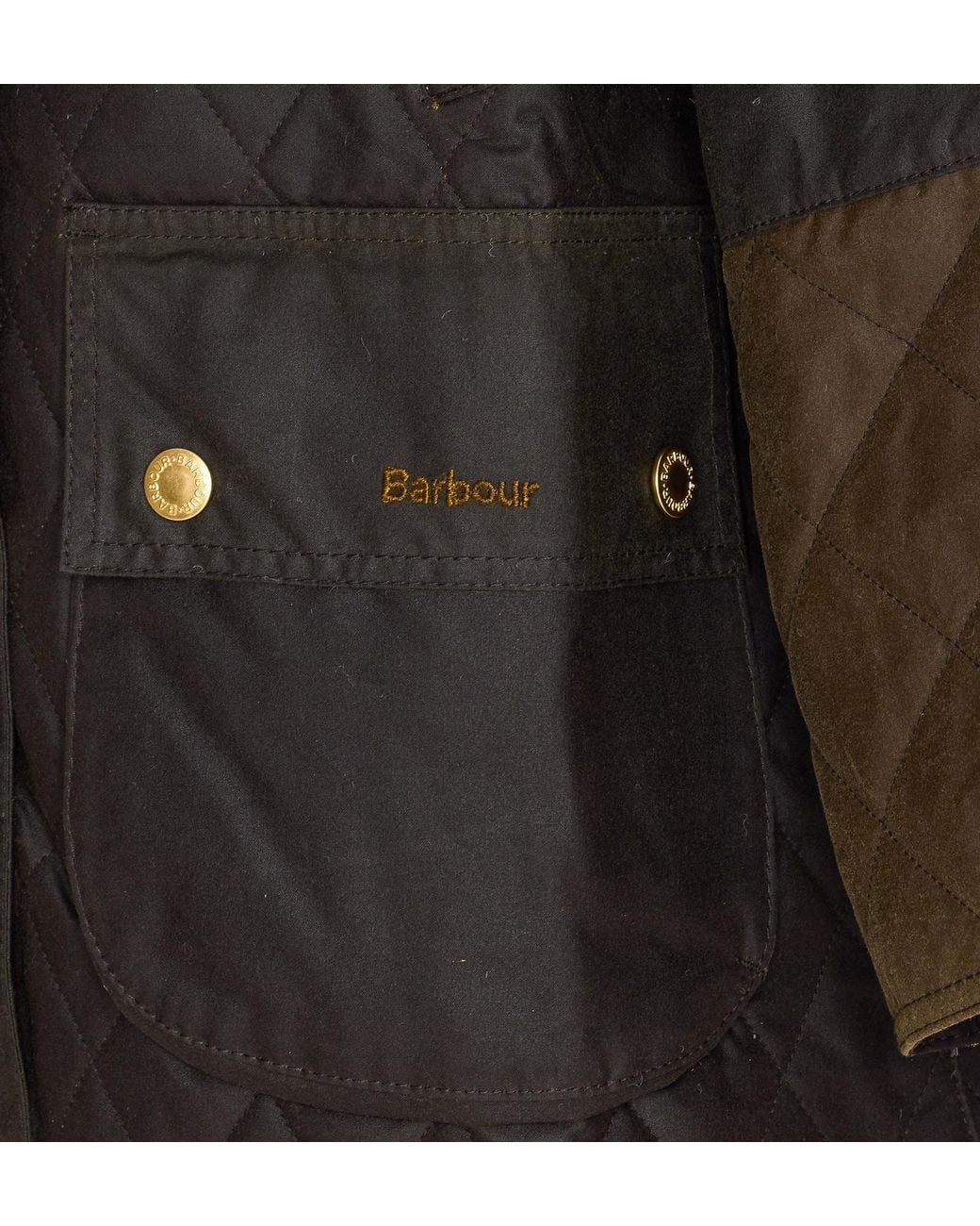 Barbour Black Panelled Waxed Parka