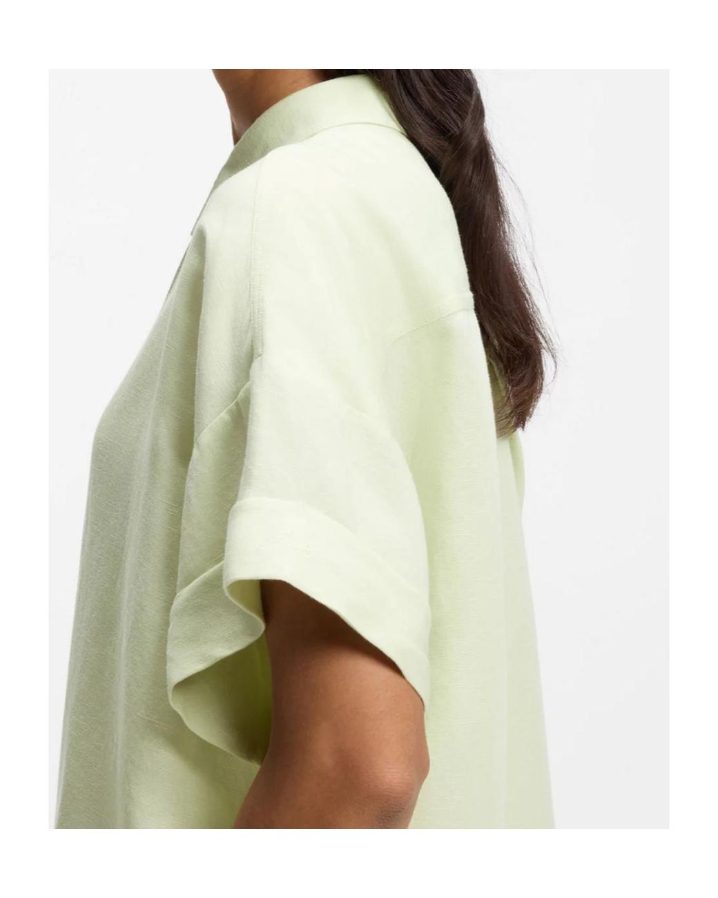 Boss White Turn-Up Short-Sleeve Shirt