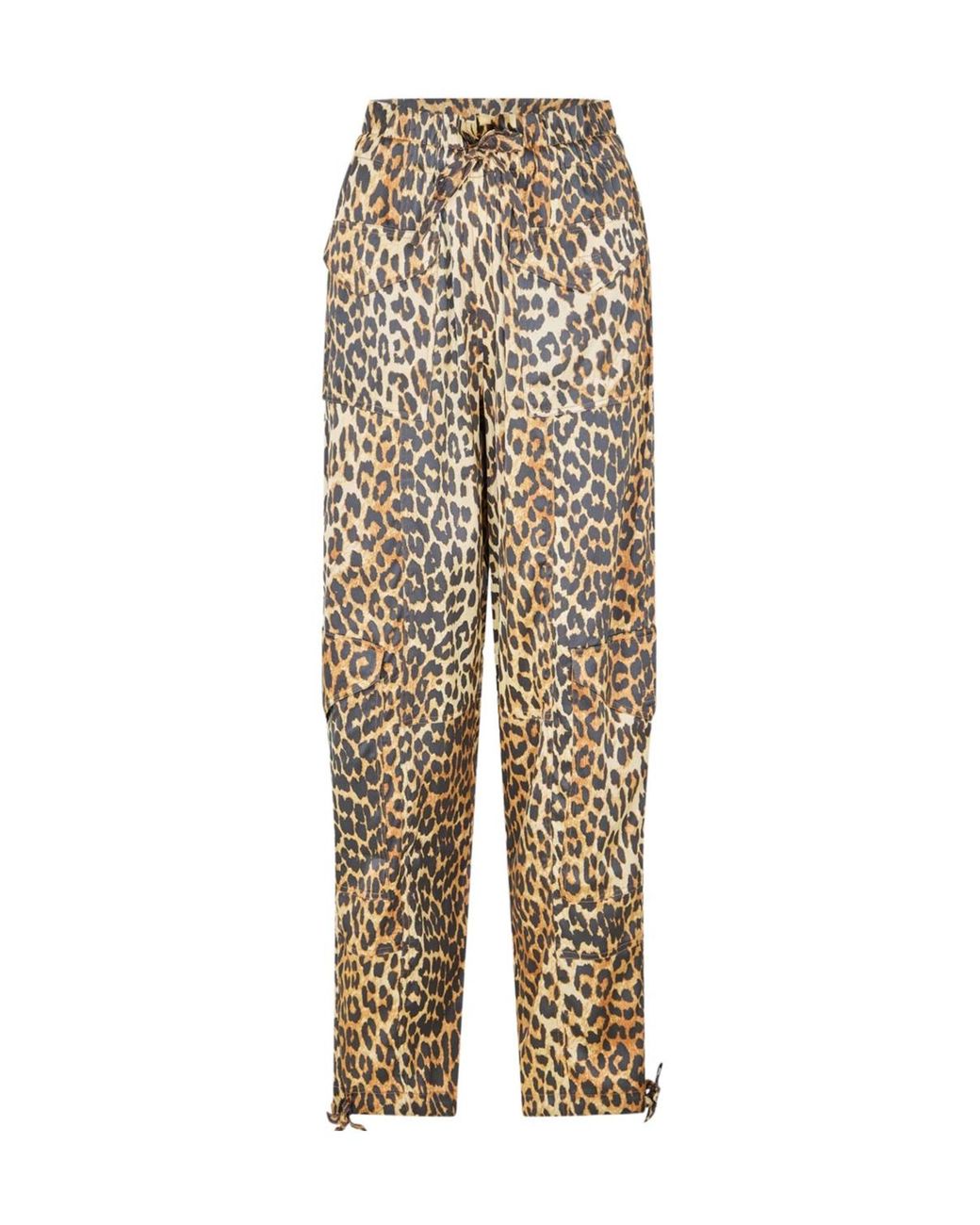 Ganni Natural Satin Prnt Trs Ld99
