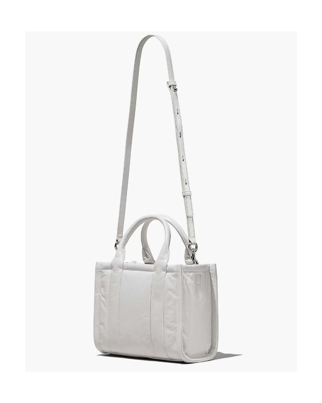 Marc Jacobs Gray Logo Patch Zipped Small Tote Bag
