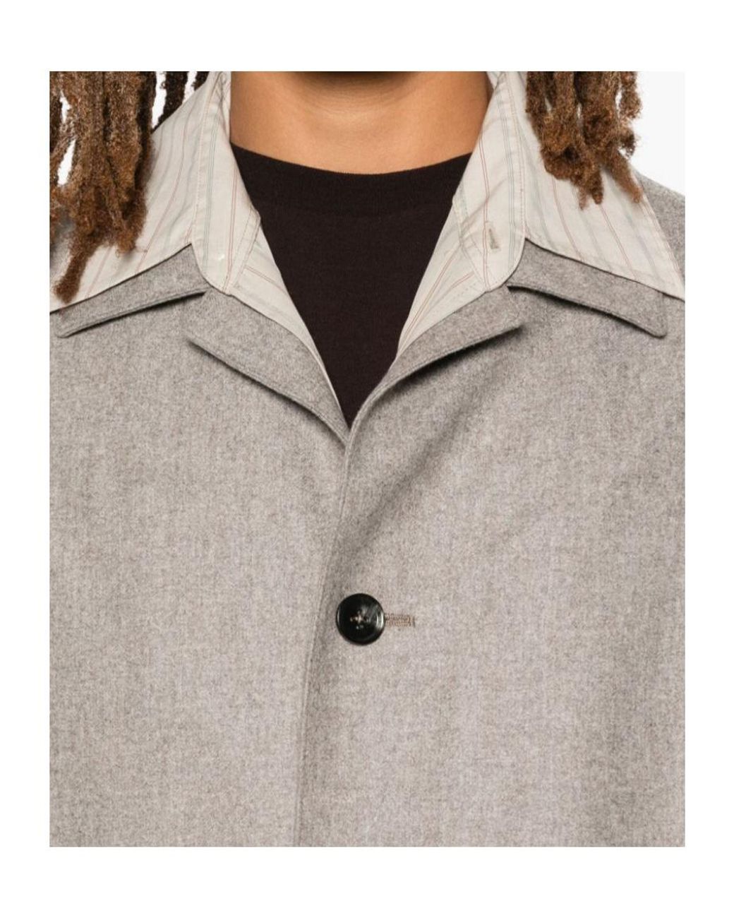 Zegna Gray Long-Sleeved Casual Jacket for men