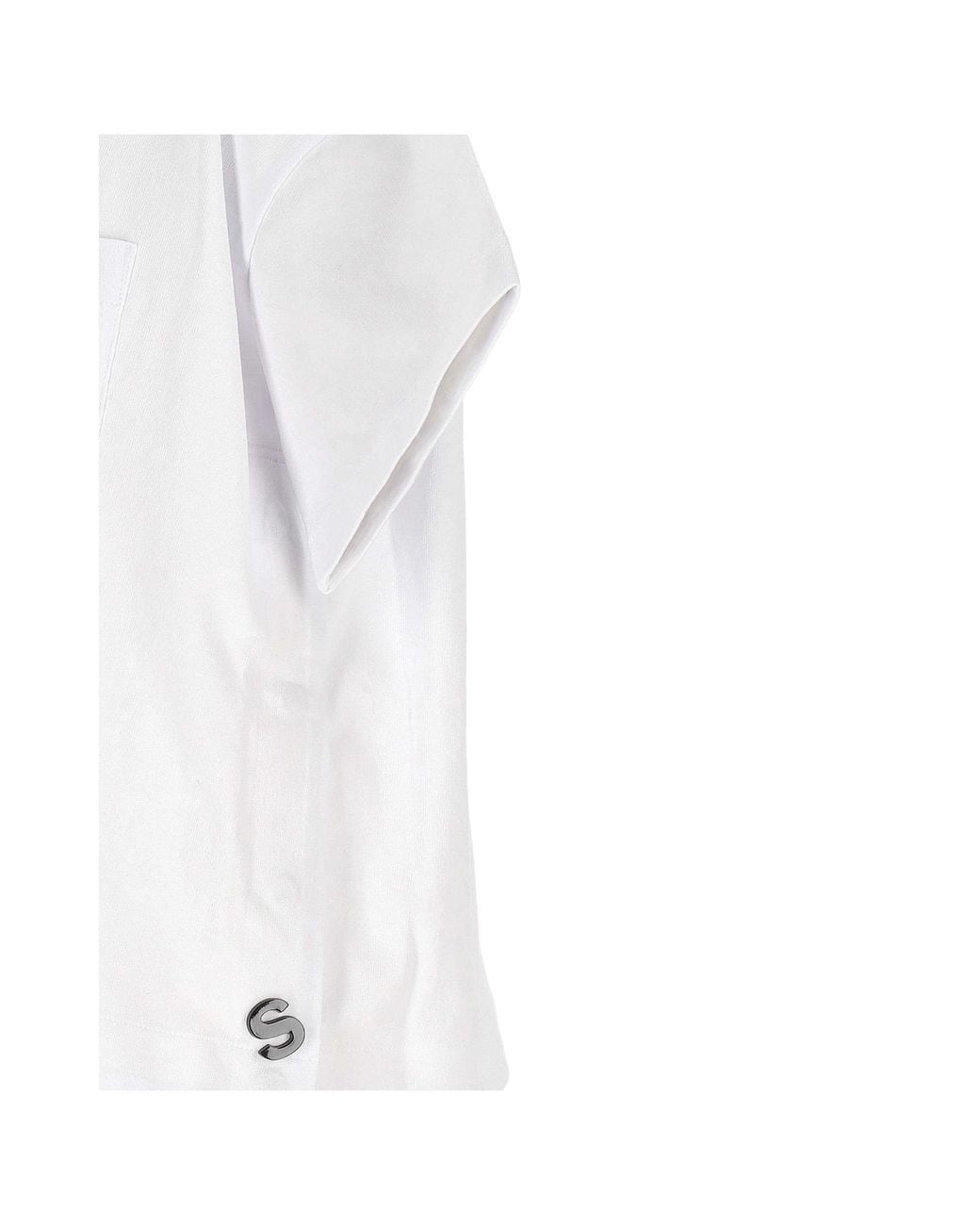 Sacai White Crewneck Straight Hem T-Shirt