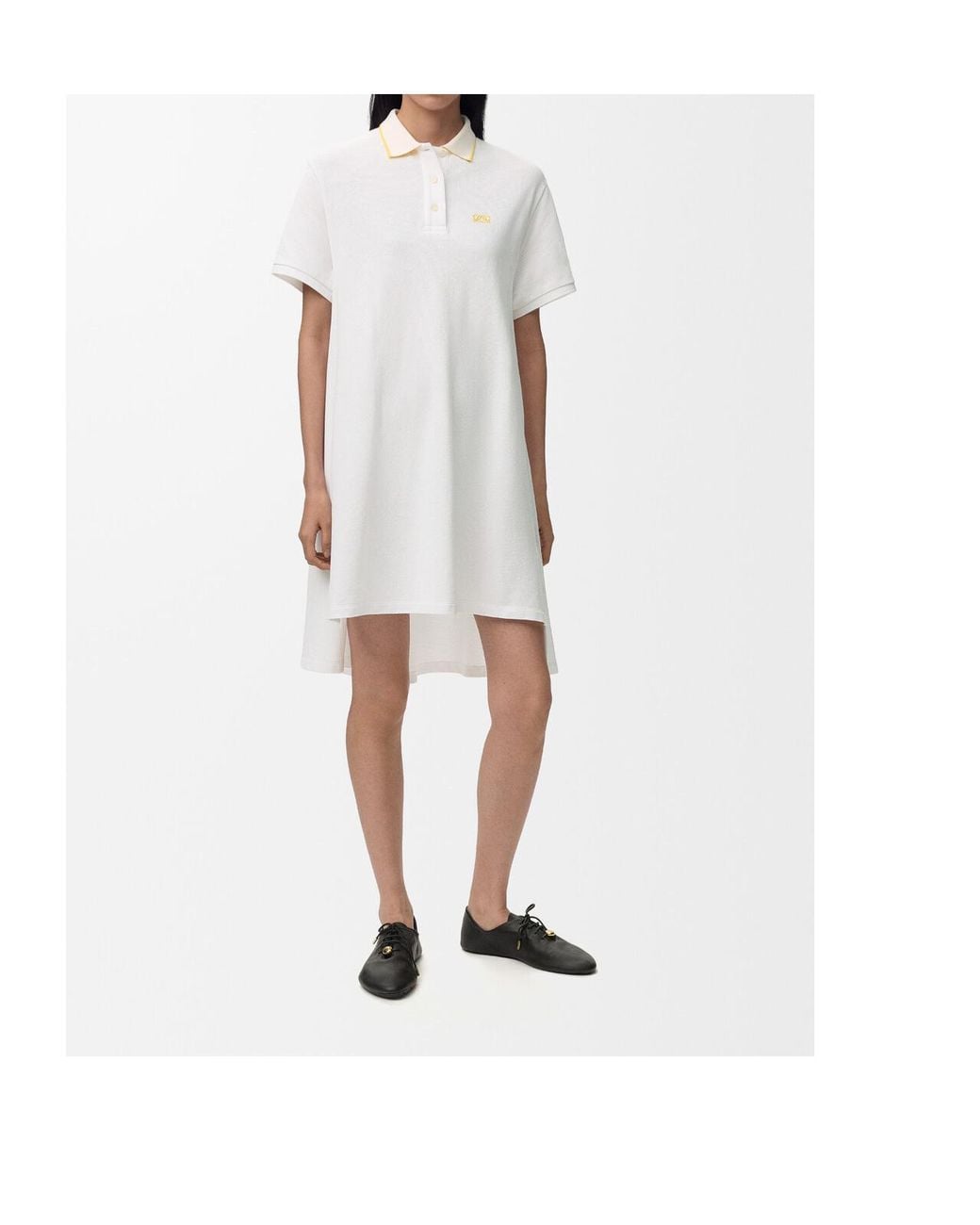 Loewe White Polo Shirt Dress