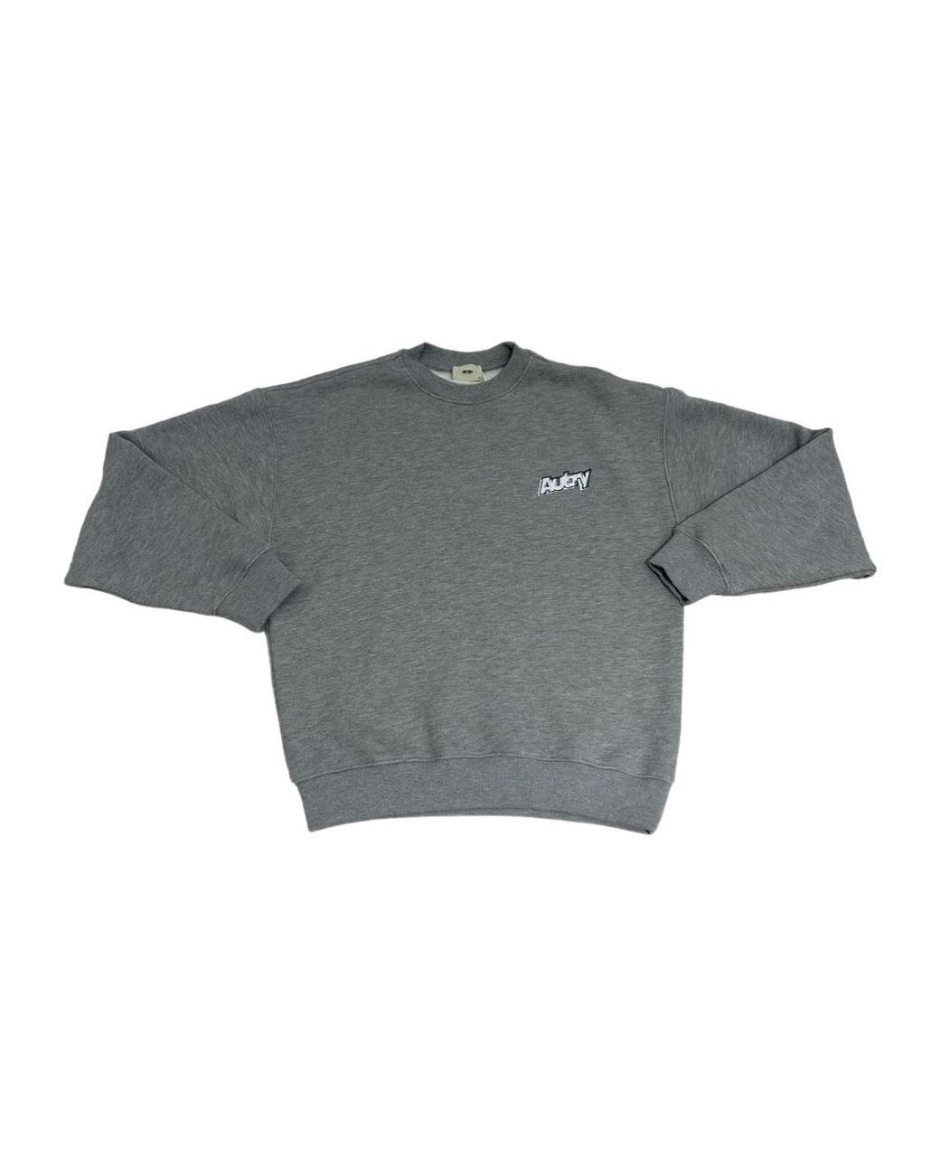 Autry Gray Logo Printed Crewneck Sweatshirt for men