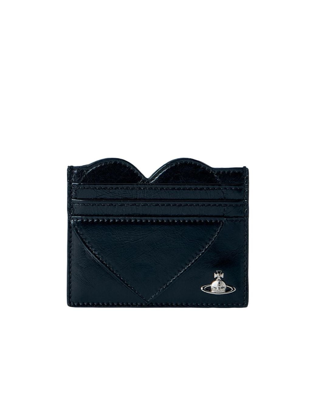 Vivienne Westwood Blue Heart Scalloped Card Holder