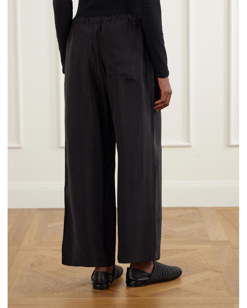 James Perse Blue Wide-Hem Casual Trousers
