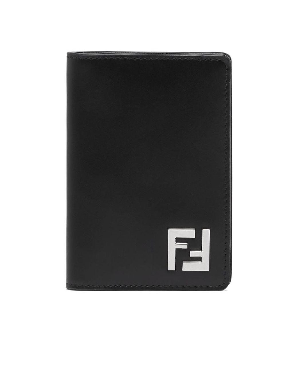 Fendi Black Ff Squared Card Holder for men