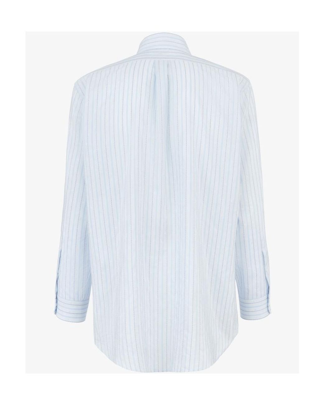 Fendi White Striped Button-Down Shirt for men