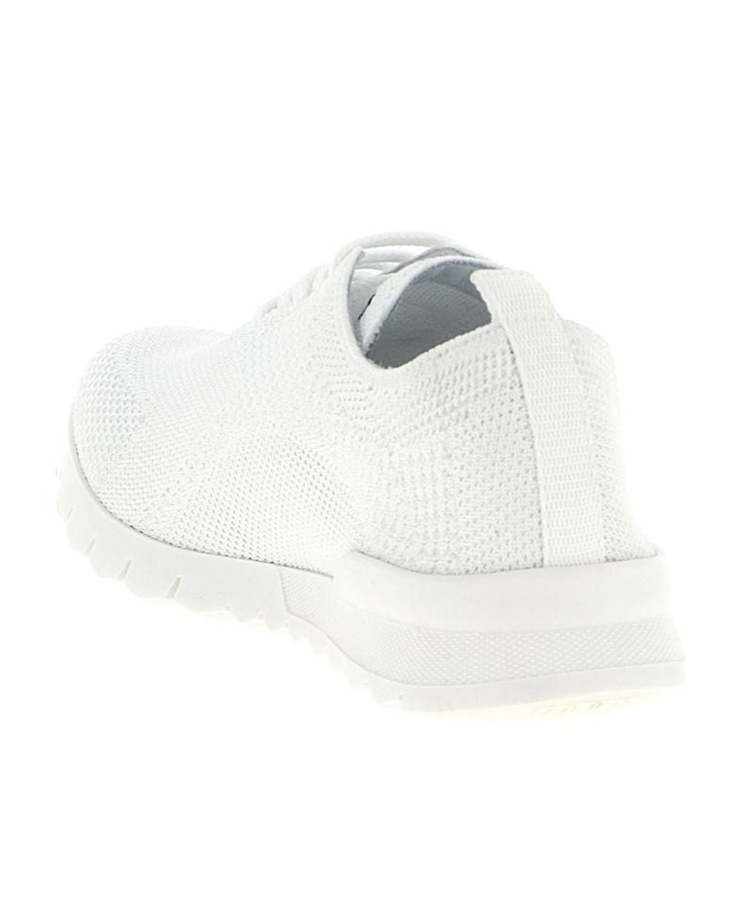 Kiton White Fits Lace-Up Sneakers for men