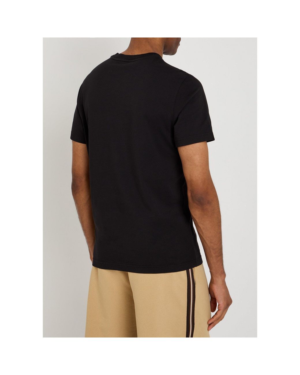 Moncler Black Short-Sleeve Cotton T-Shirt for men