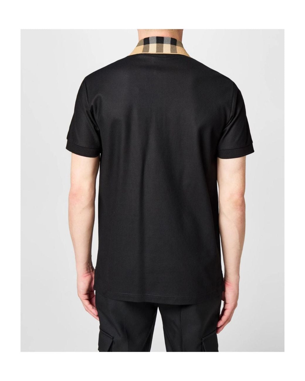 Burberry Black Logo Polo Shirt for men